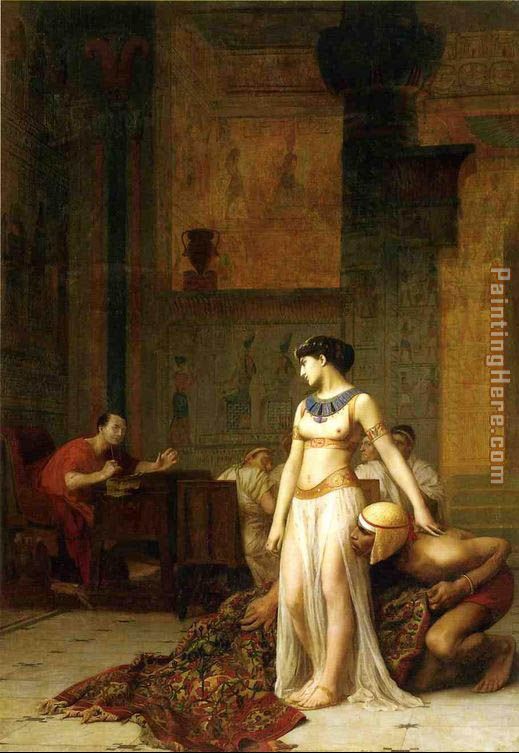 Caesar and Cleopatra painting - Jean-Leon Gerome Caesar and Cleopatra art painting